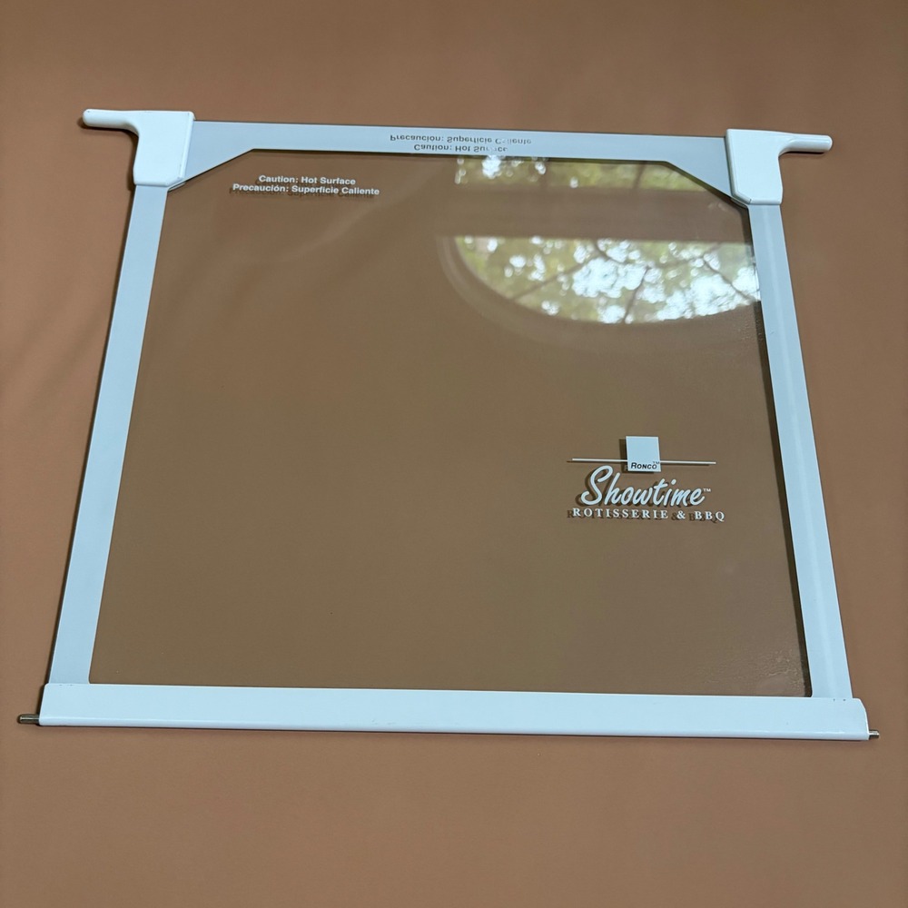Ronco Showtime Rotisserie BBQ Replacement Glass Door White 4000 5000 Series OEM